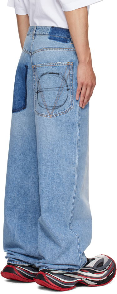 Jeans VETEMENTS Vetements Anarchy Reworked Jeans Blå | UH76DP120LB1, 2