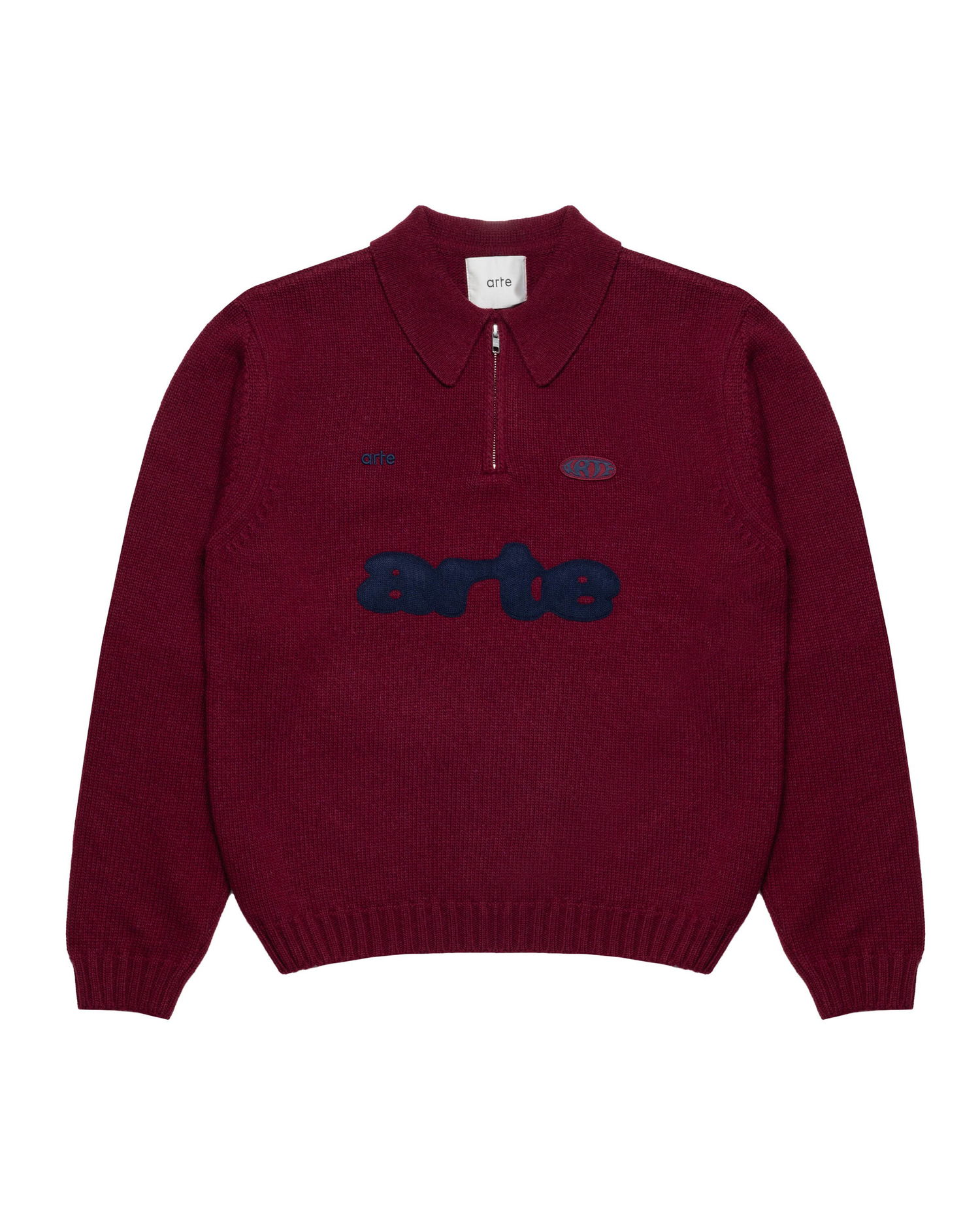 Polo skjorte Arte Antwerp Arte Antwerp Knit Polo Shirt Bourgogne | AW25-256K-BOR, 0