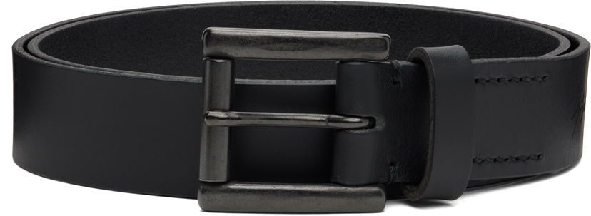 Bælter Yohji Yamamoto YOHJI YAMAMOTO Soft Leather Plain Belt 30mm Sort | HL-F01-766