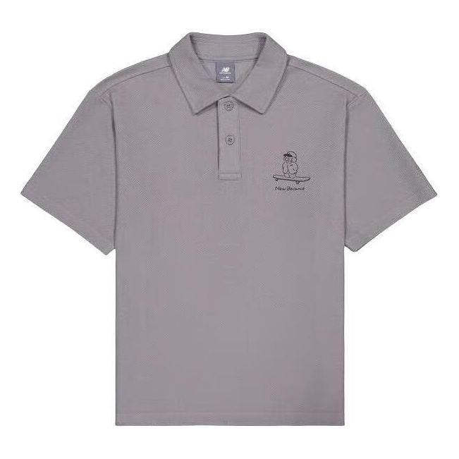 Polo skjorte New Balance Skateboard Graphic Polo Shirt Grå | NFE27011-GR