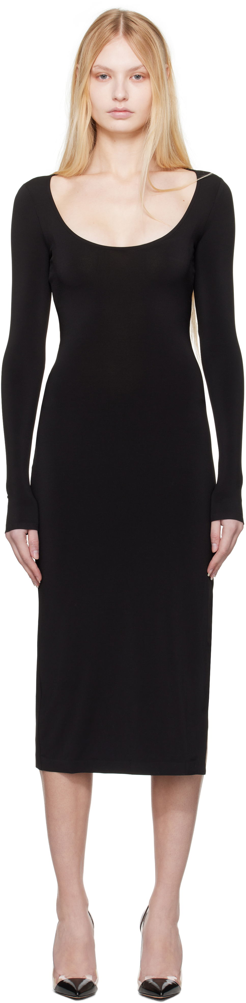 Kjole GUIZIO Guizio Sander Midi Dress Sort | H24415K012, 0