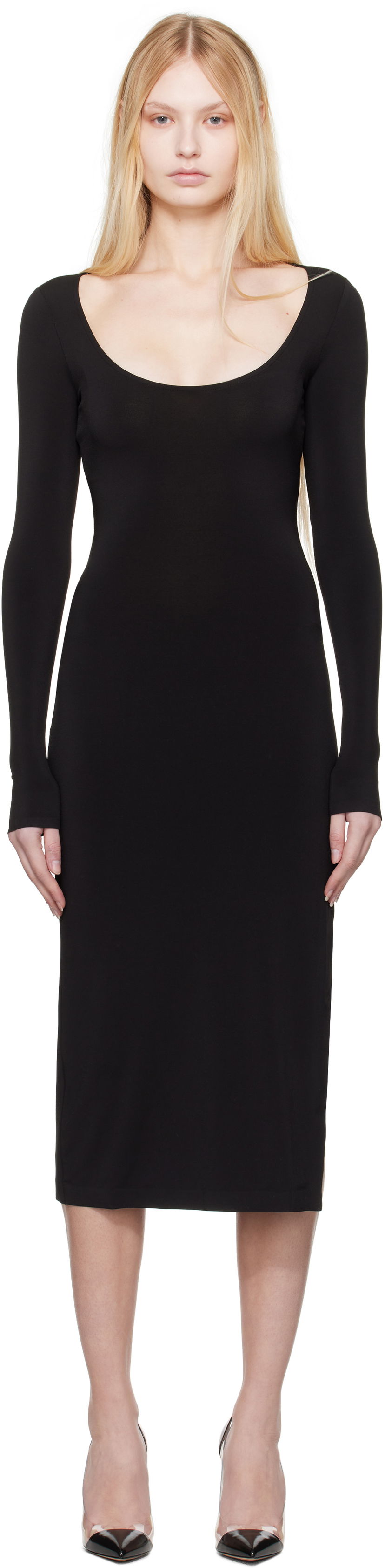 Kjole GUIZIO Guizio Sander Midi Dress Sort | H24415K012