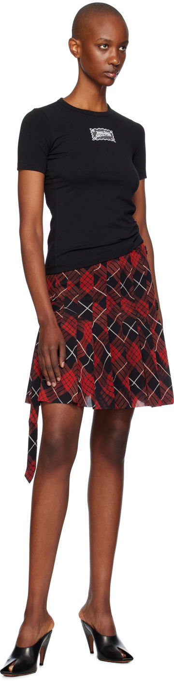 Nederdel Jean Paul Gaultier Distorted Tartan Skirt Rød | 24/31-F-JU105-T568-300001, 3