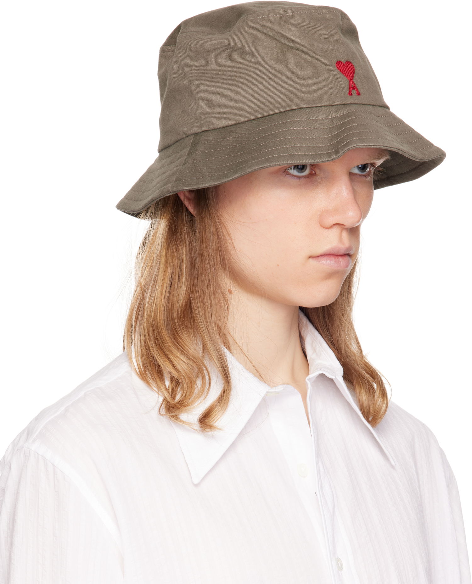 Hat AMI AMI De Coeur Bucket Hat Beige | UHA246.AW0041, 1