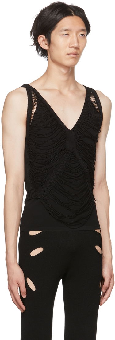 Tanktop Dion Lee Dion Lee Net Distressed Tank Top Sort | C7080P22, 1