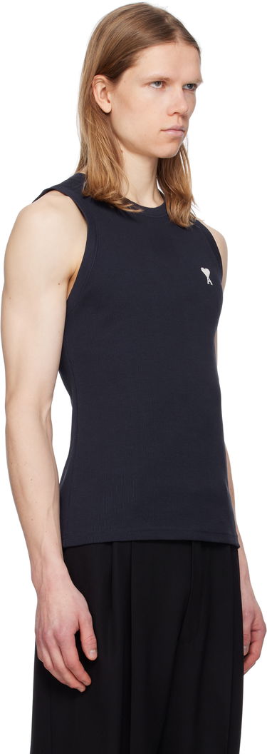 Tanktop AMI AMI Paris Ribbed Ami de Coeur Tank Top Brun | HTK060.JE0117, 4