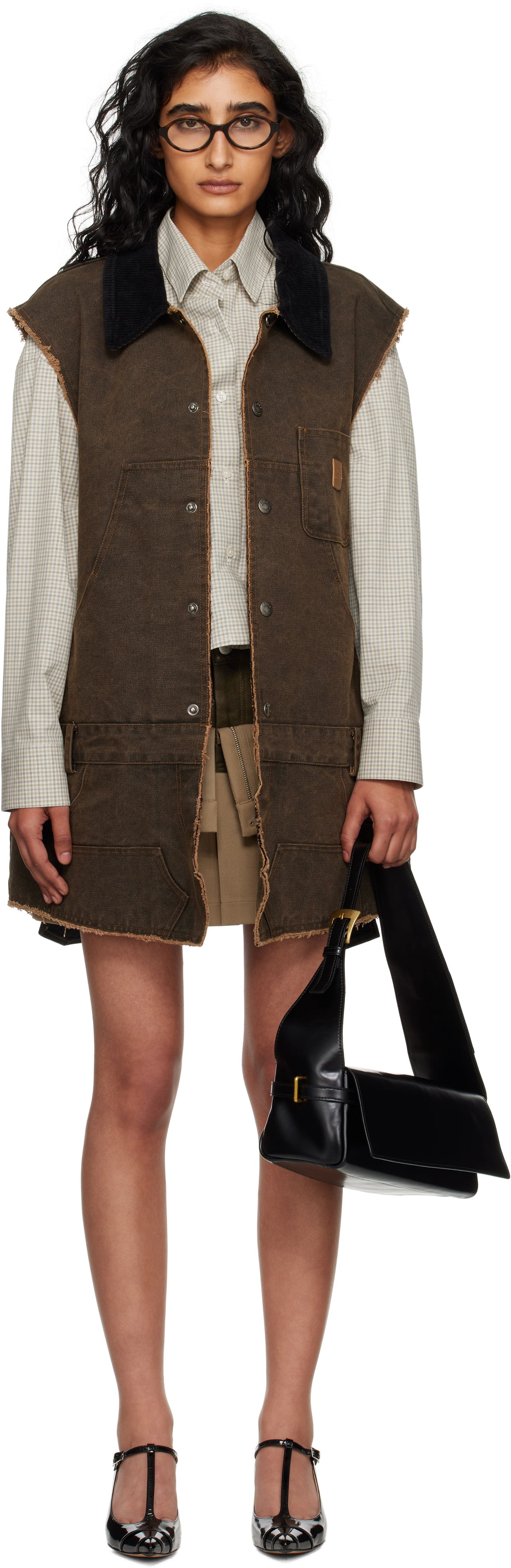 Kjole Andersson Bell Andersson Bell Carpenter Vest Minidress Brun | awa721w, 0