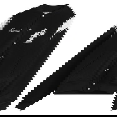 Bomberjakke Rhude Regista Varsity Bomber Jacket with Embroidered Chess Knight, Size Large Sort | RHFW25JA01841-3186, 1