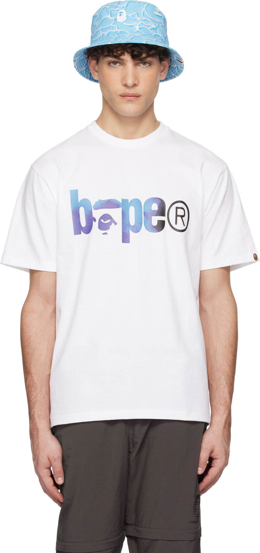 T-shirt BAPE Tie Dye Logo T-shirt Hvid | 001TEK801034M