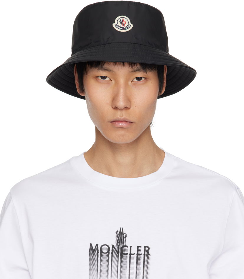 Hat Moncler Moncler Water-Repellent Bucket Hat Sort | K10913B0006368352
