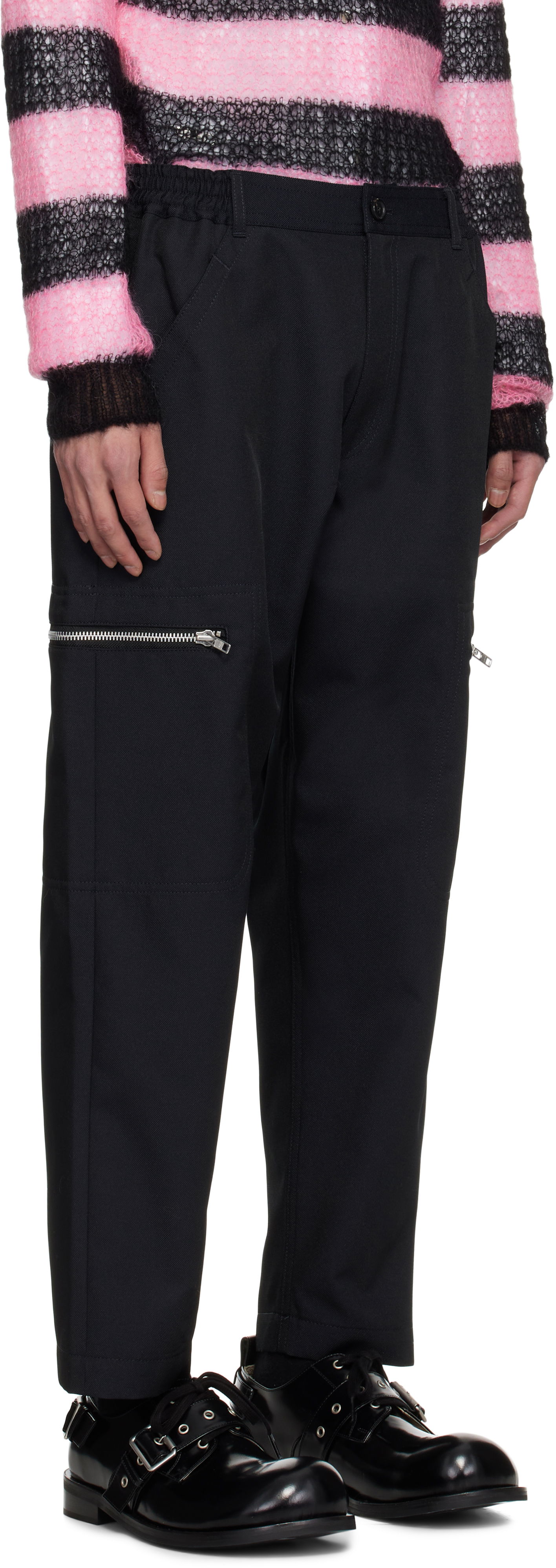 Cargo bukser Comme des Garçons Homme Deux Irregular Pin Head Trousers Sort | DO-P024-051, 1