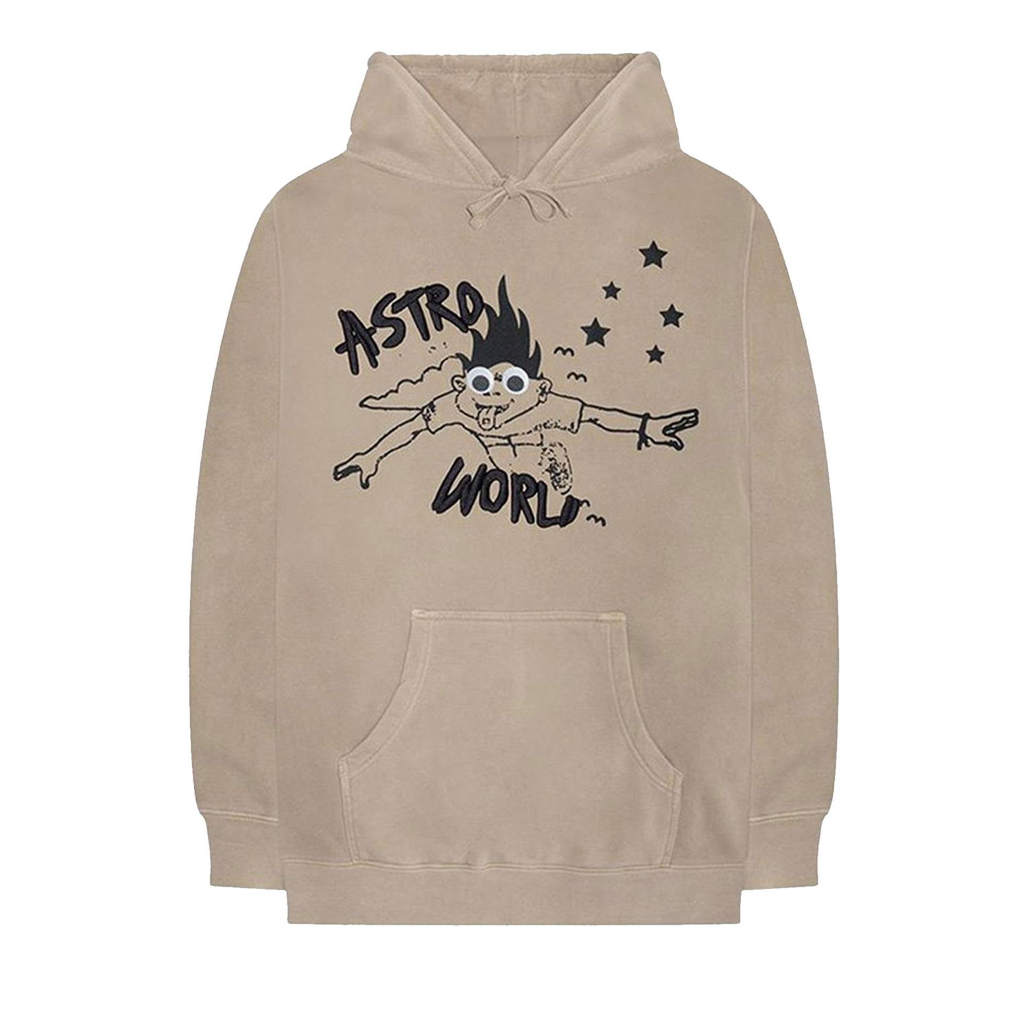 Sweatshirt Cactus Jack by Travis Scott Astroworld Look Mom I Can Fly Hoodie Beige | 1945 1FW180106ALMI TAN, 1
