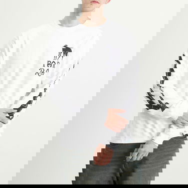 T-shirt By Parra Parra Dog Training Graphic Long Sleeve T-Shirt Hvid | 54110-WHT, 2