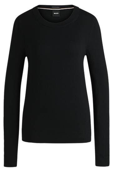 Sweater BOSS BOSS Merino Wool Crew-Neck Sweater Sort | 50492551, 0