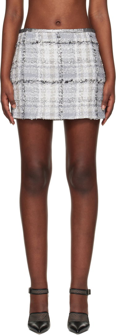 Nederdel Dolce & Gabbana Dolce&Gabbana Check Tweed Miniskirt Grå | F4CC8T FQZAE, 0