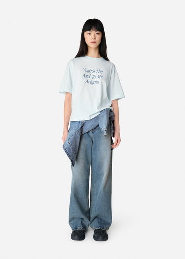 Crop top AXEL ARIGATO Printed Cropped T-Shirt Blå | A3010001, 4