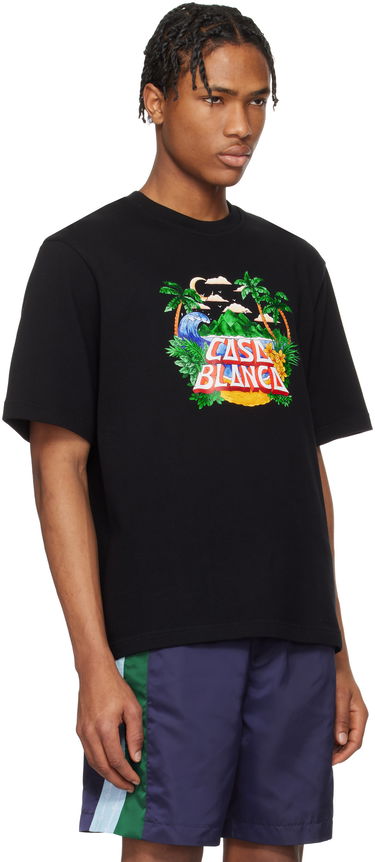 T-shirt Casablanca Casablanca 'Casa' Beach Wave Graphic T-Shirt Sort | MS25-JTS-027-04-EX-SSENSE, 1