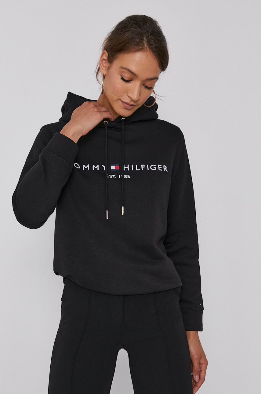 Sweatshirt Tommy Hilfiger Heritage Hoodie Sort | WW0WW31998.NOS, 0