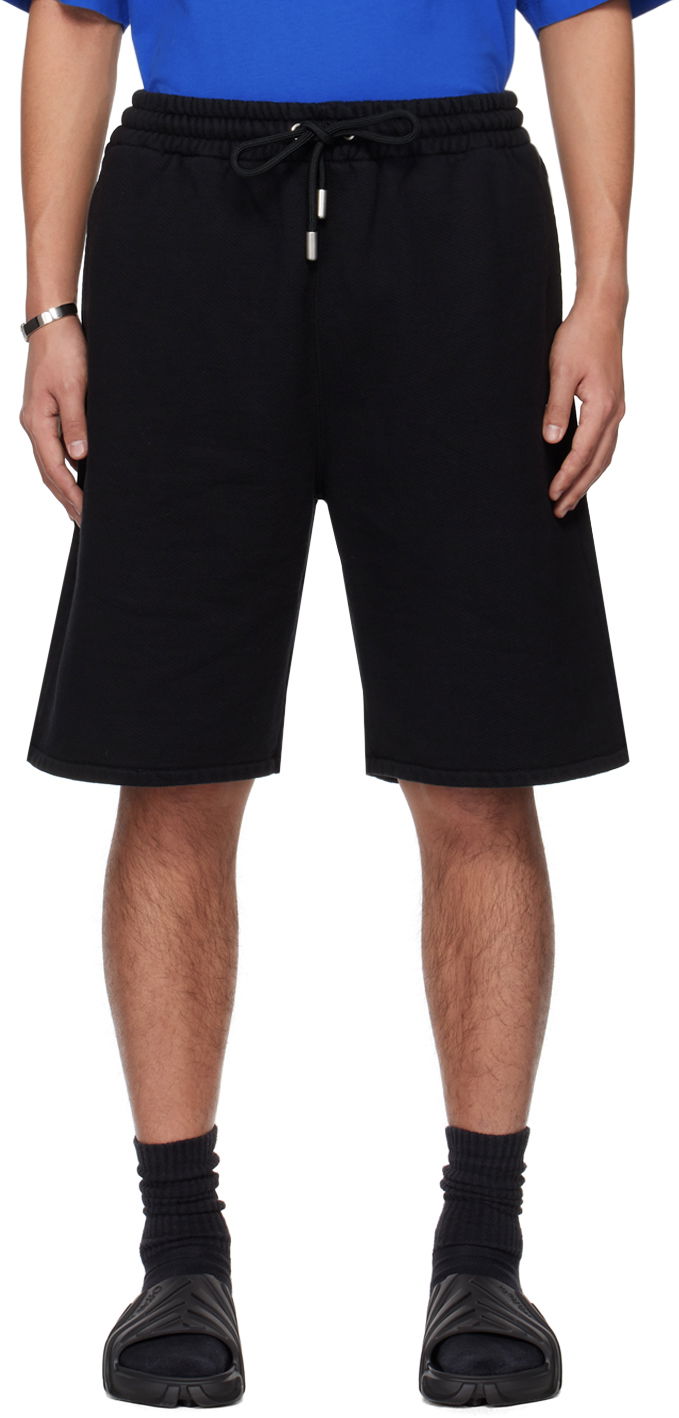 Shorts Off-White Black Cornely Diags Shorts Sort | OMCI013S24FLE0021001