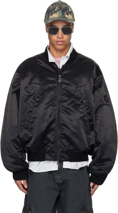 Bomberjakke Acne Studios Acne Studios Logogram Bomber Jacket Sort | B90819-, 0