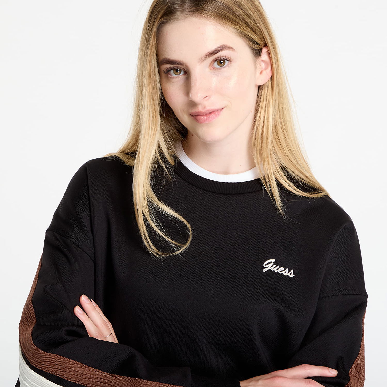 Sweatshirt GUESS GUESS Fabia Sweatshirt Sort | V5BQ03KCX22-JBLK, 1