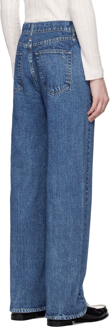 Jeans rag & bone Miramar Wide Leg Fleece Lounge Pants Blå | WCW24H70058205, 2