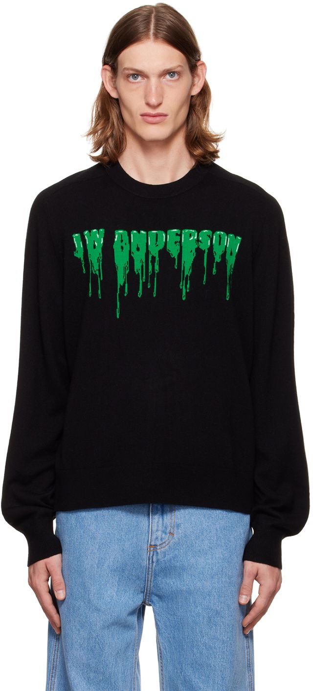 Sweater JW Anderson Slime Crewneck Sweatshirt Sort | KW0726-YN0200