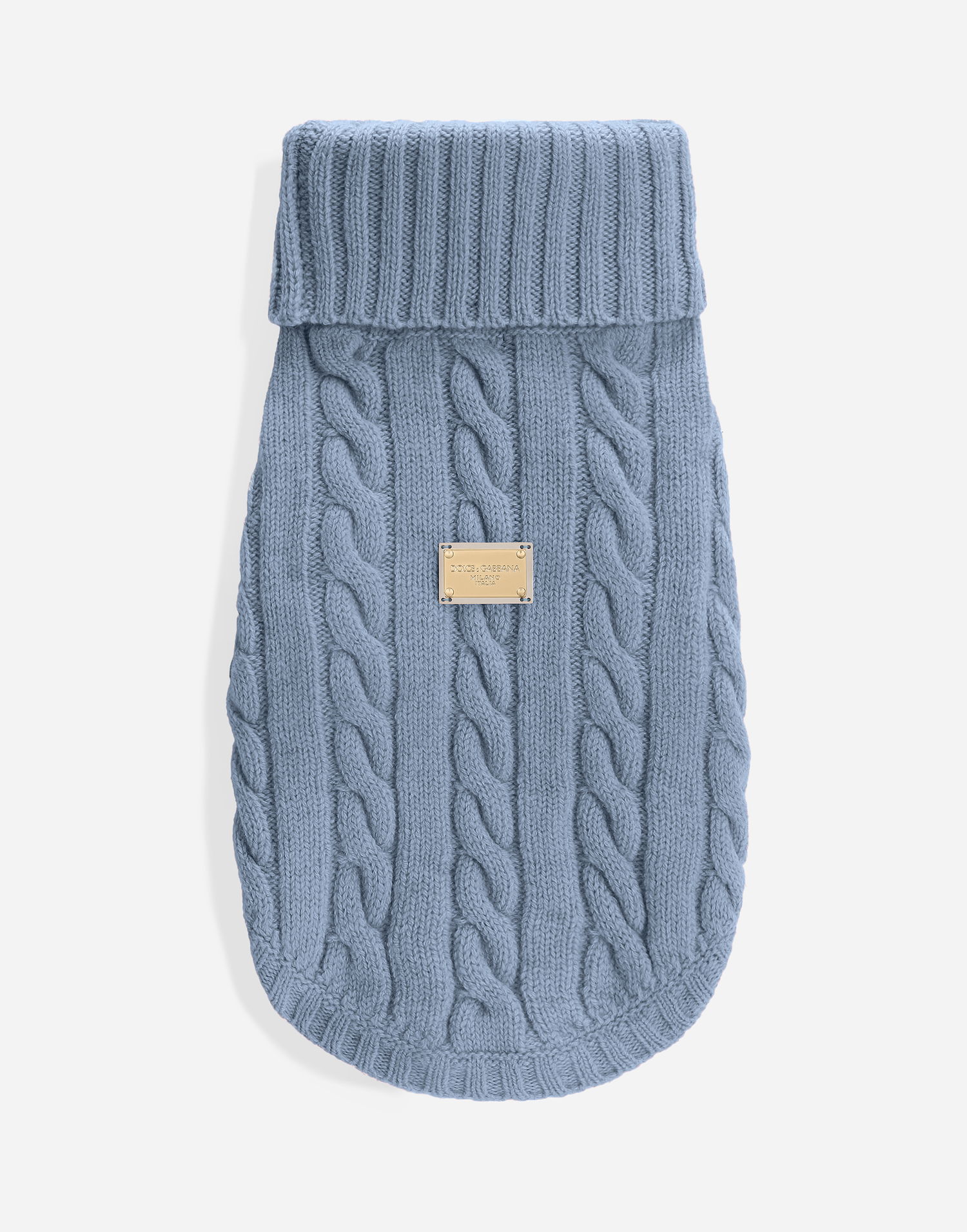 Sweater Dolce & Gabbana Dolce & Gabbana Cable Knit Wool Dog Sweater Blå | GX09KCJFMMDB3784, 0