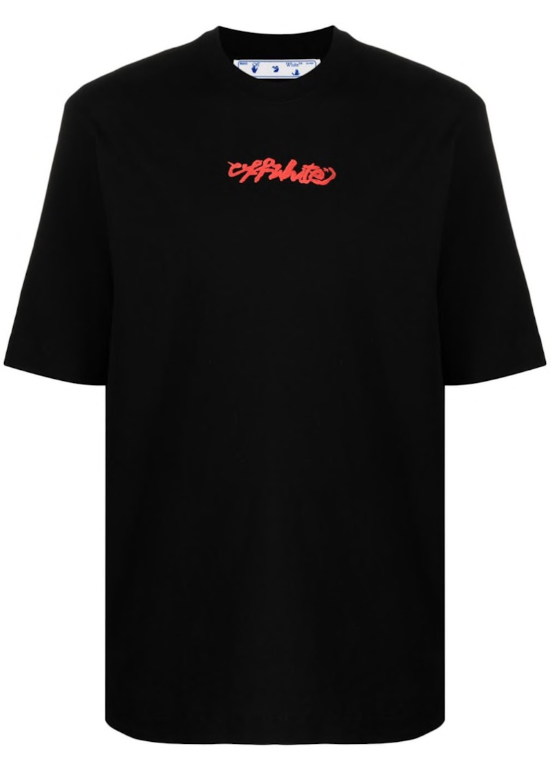 T-shirt Off-White Arrows On Canvas T-Shirt Black Sort | OMAA119F21JER0151084