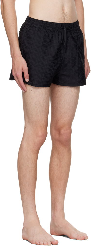 Badetøj Balmain Balmain Monogram Swim Shorts Beige | BWB671500, 4
