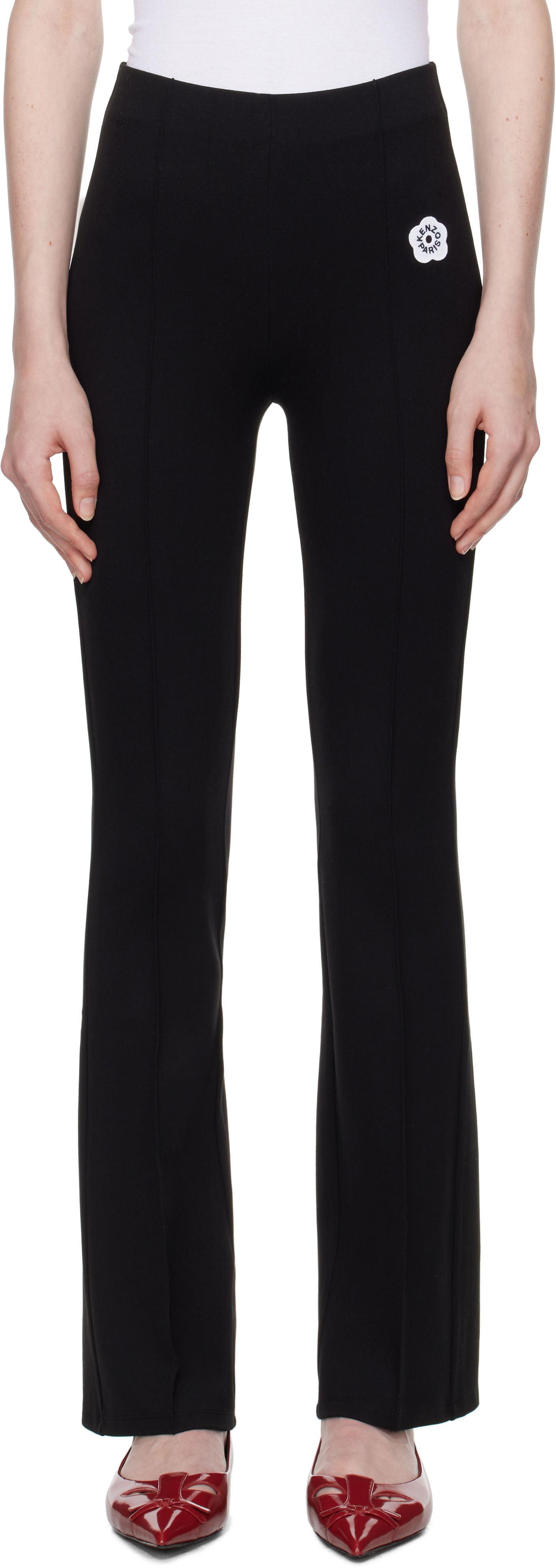 Leggings KENZO 'Boke Flower 2.0' Embroidered Flare Trousers Sort | FF52PA7384IF, 0