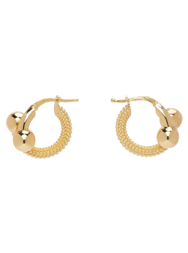Øreringe Bottega Veneta Intreccio Hoop Earrings Beige | 732124 VAHU0