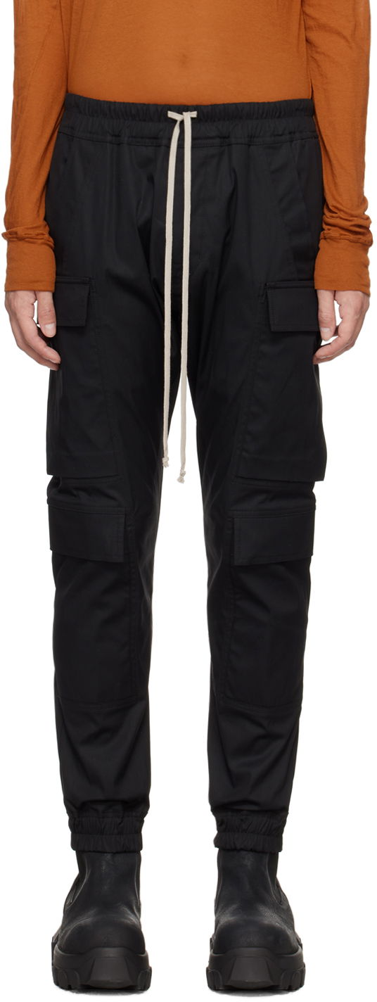 Cargo bukser Rick Owens Mastodon Mega Cargo Pants Sort | RU01D3337 TE
