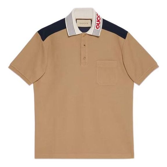 Polo skjorte Gucci Gucci Jersey Polo Shirt Beige | 727906-XJE8K-2094