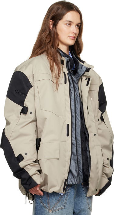 Parka VETEMENTS Vetements Biker Parka and Liner Jacket Set Beige | UH76OJ750S, 1