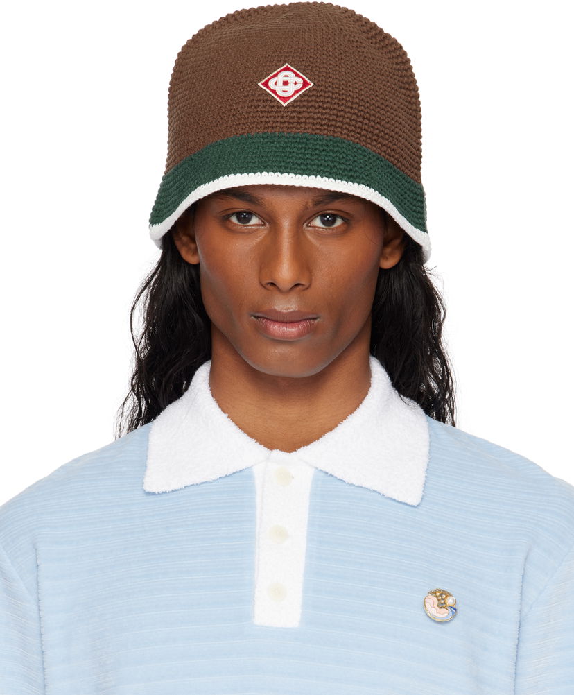 Hat Casablanca Casablanca Crochet Bucket Hat Brun | AS25-HAT-081-01