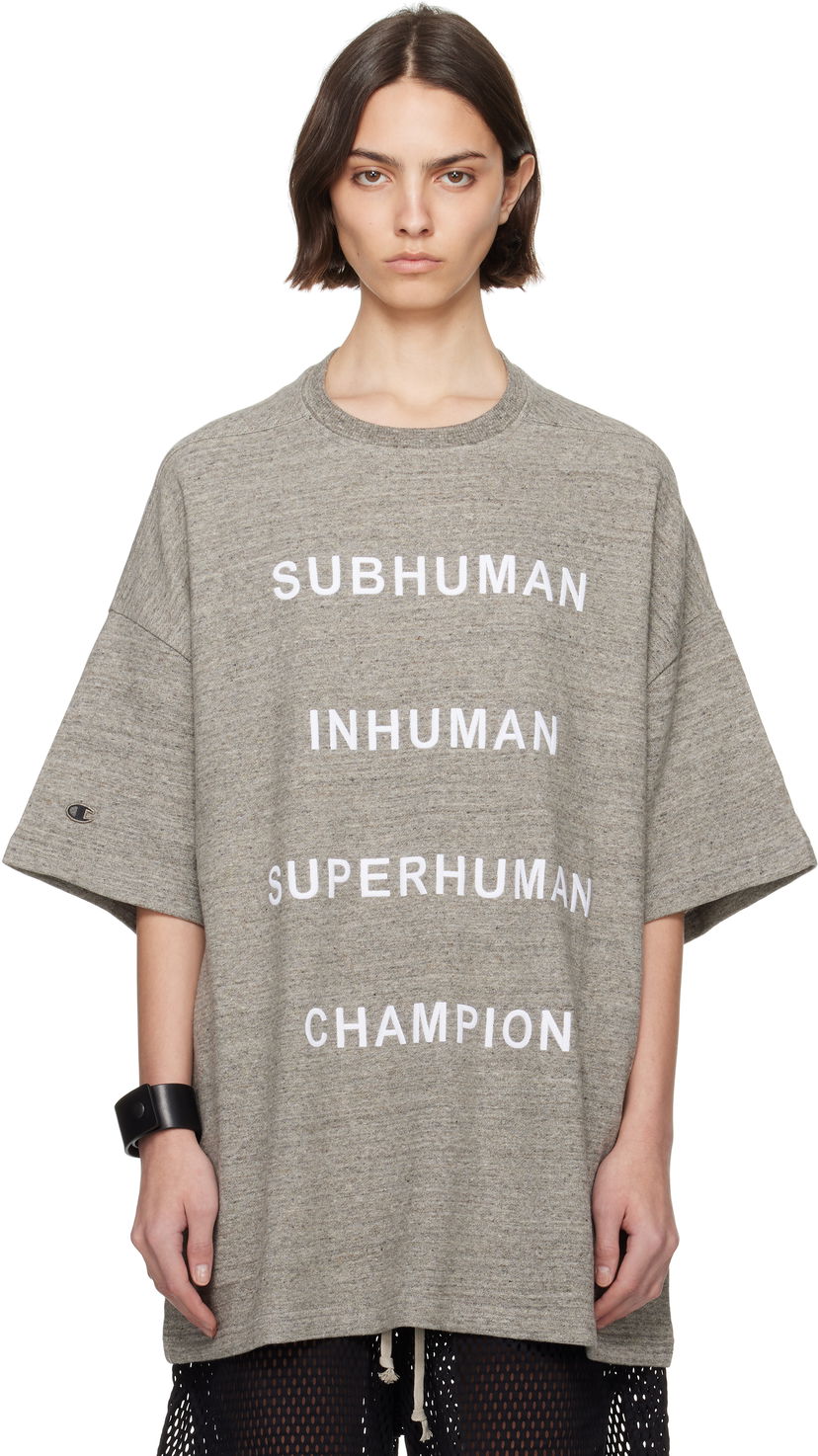 T-shirt Rick Owens Rick Owens Champion Edition Tommy T-Shirt Grå | CW01E1674 CHMJ
