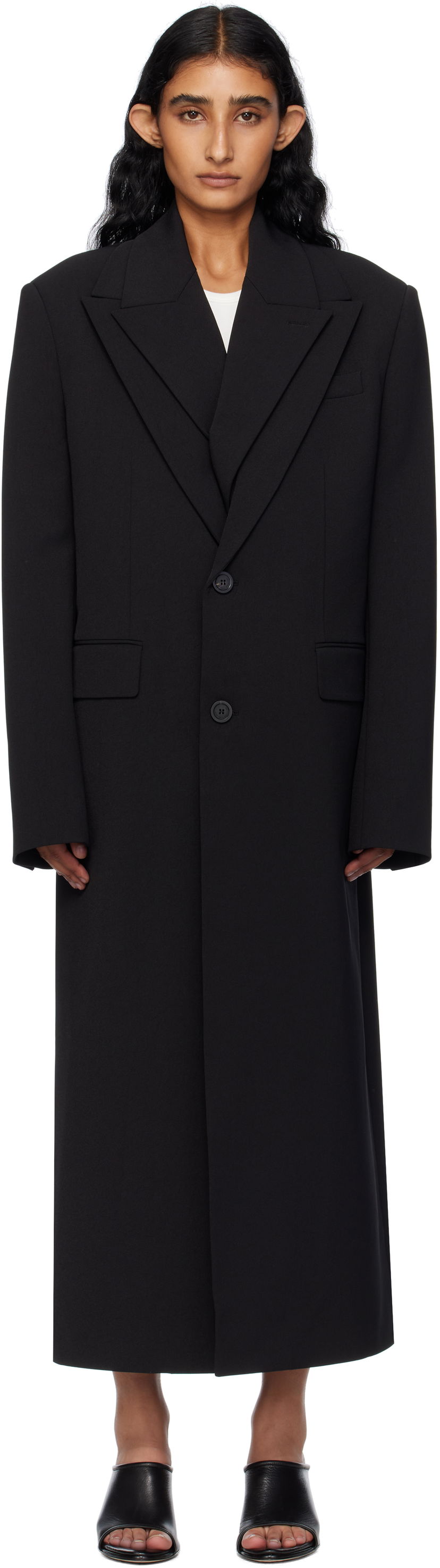 Frakker Jean Paul Gaultier Jean Paul Gaultier Double Layer Coat Sort | 25/03-U-OU010-W002-00