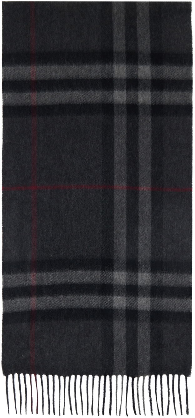 Tørklæde Burberry Check Scarf Gray Grå | 8015538