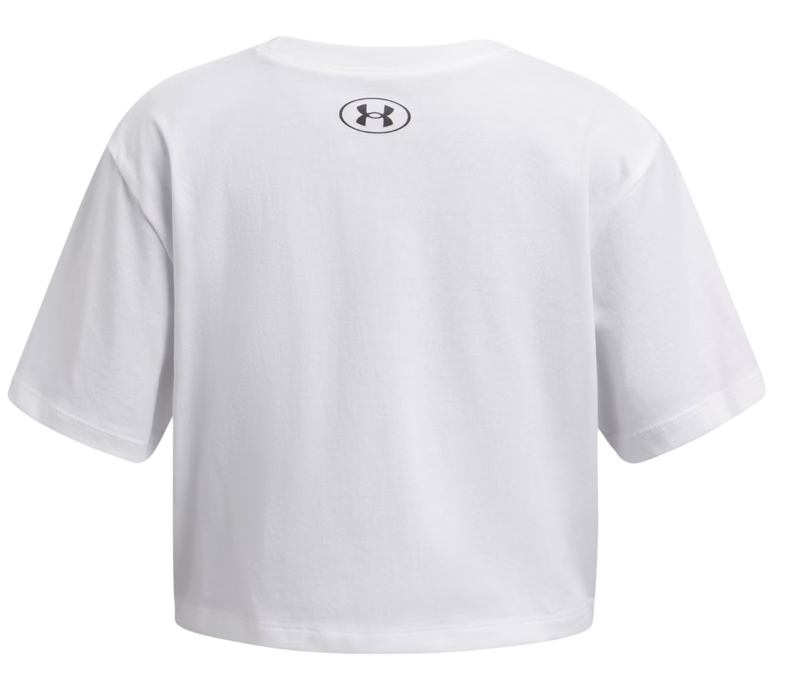 Crop top Under Armour Under Armour Rival Short Sleeve T-Shirt Hvid | 1389755-100, 1