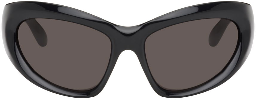 Solbriller Balenciaga Black Wrap D-Frame Sort | BB0228S-001, 0