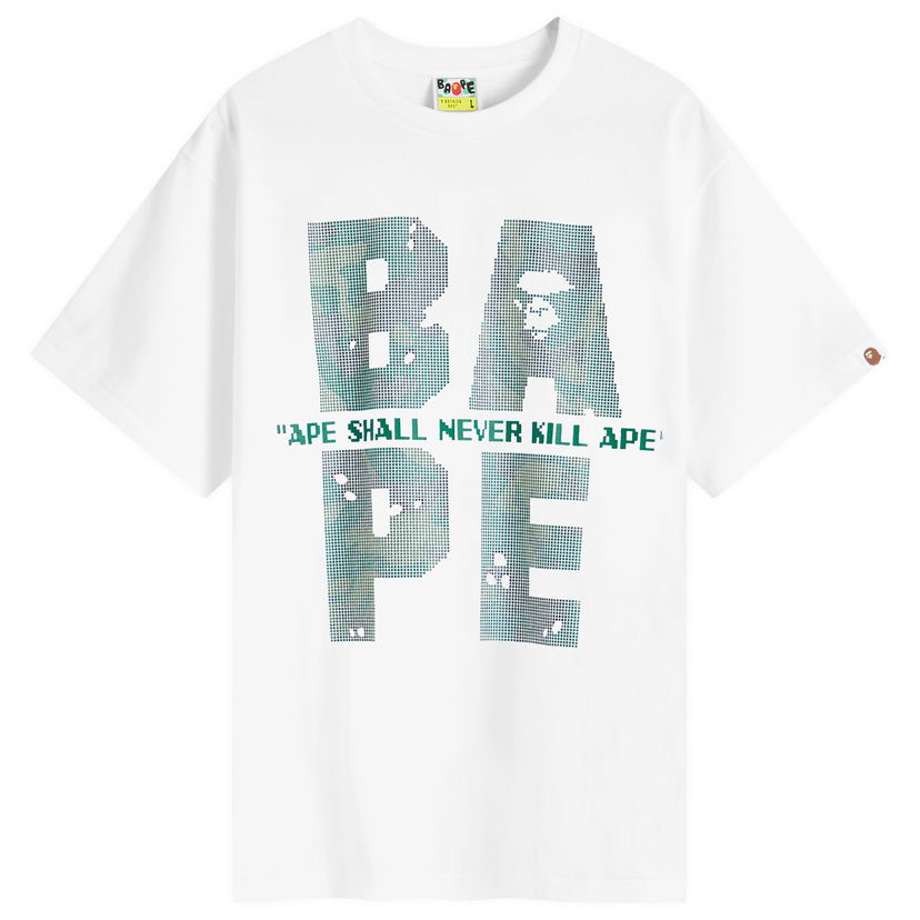 T-shirt BAPE Bitmap Logo T-Shirt Hvid | 001TEK801041M-WHT