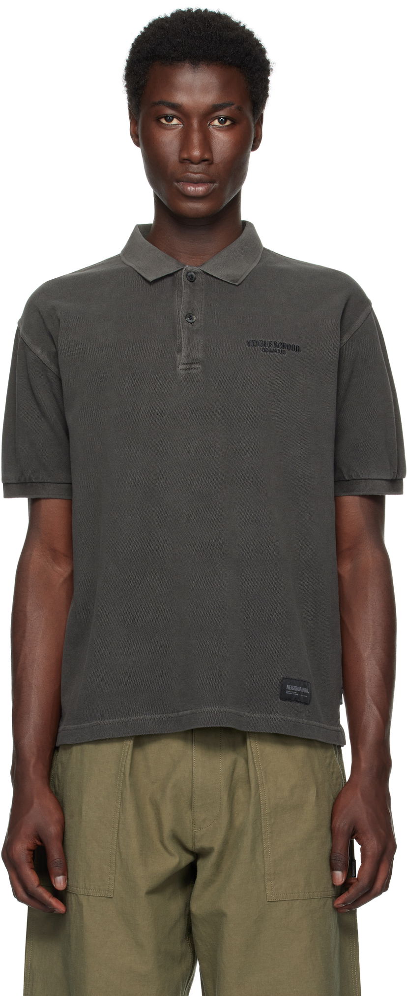 Polo skjorte Neighborhood Neighborhood Pigment Dyed Short Sleeve Polo Grå | 251FPNH-CSM14
