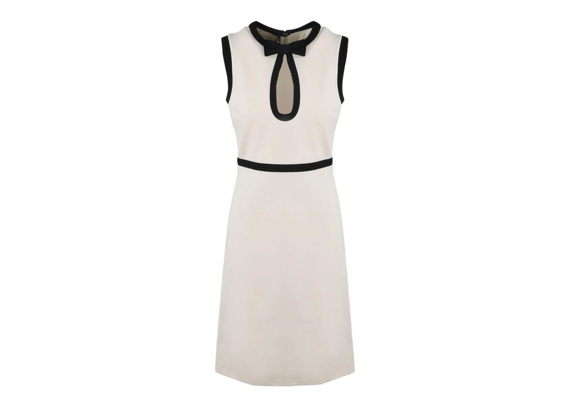 Kjole Gucci Keyhole Cut-Out Pencil Dress White Hvid | 688342 X7C07 9040