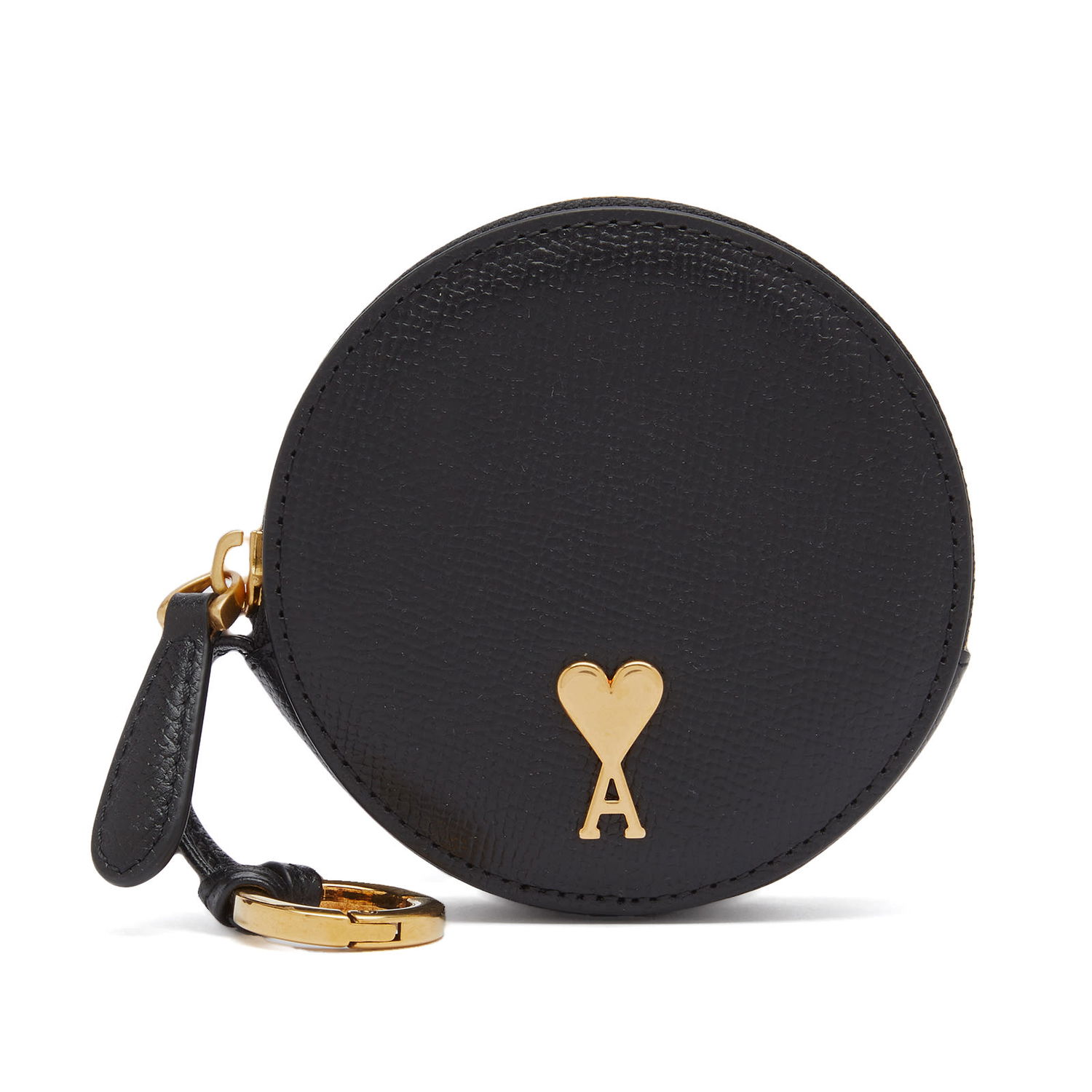Rygsække og tasker AMI Paris Women's Round Purse in Black/Vibrated Brass | END. Clothing Sort | USL600-AL0036-015, 0