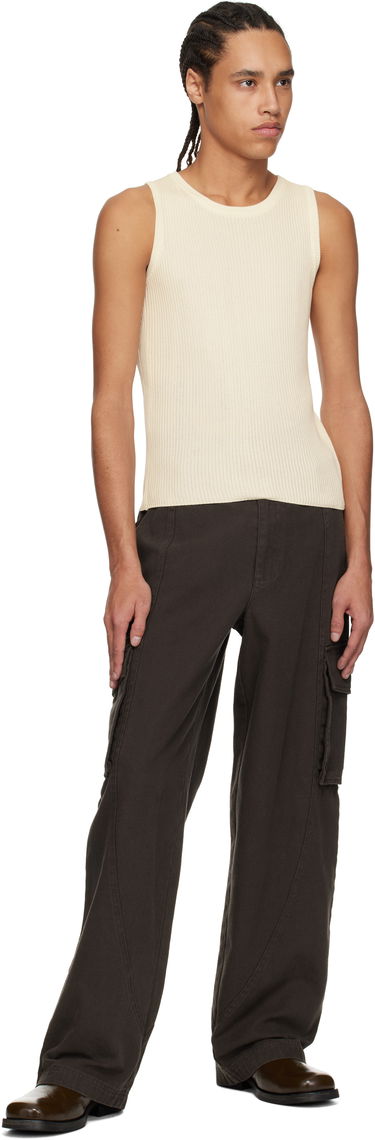 Tanktop Soulland Soulland Eleen Rib Knit Tank Top Beige | 42057-1306, 3