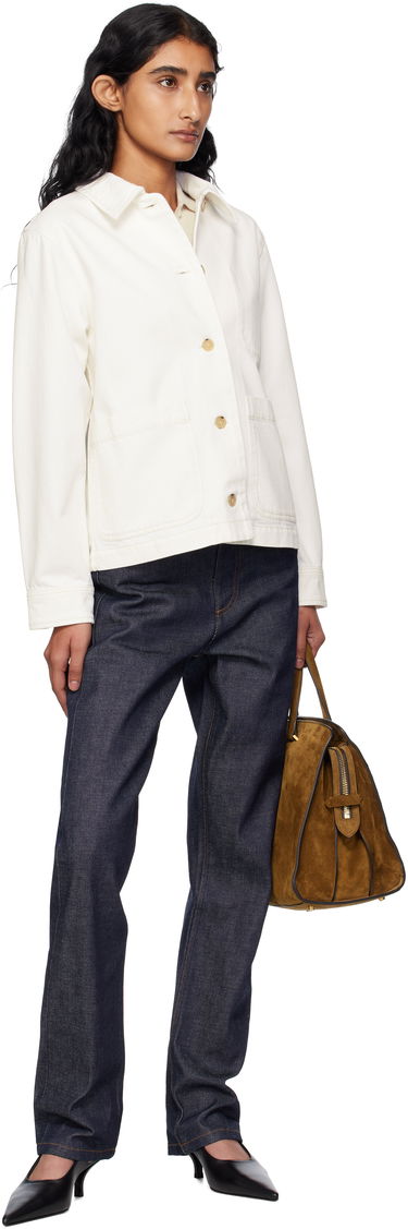 Jakke A.P.C. A.P.C. Nikkie Denim Jacket Hvid | COGZV-F02937, 3