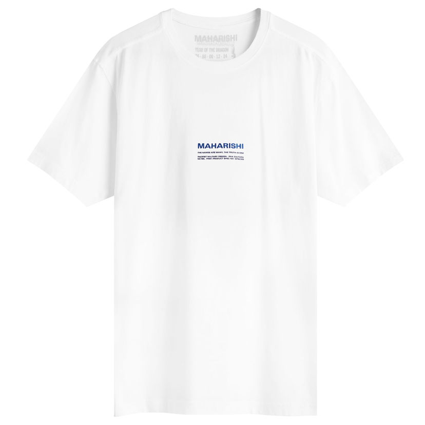 T-shirt Maharishi Less Dangerous Graphic T-Shirt, Size Large Hvid | 1453-WHT