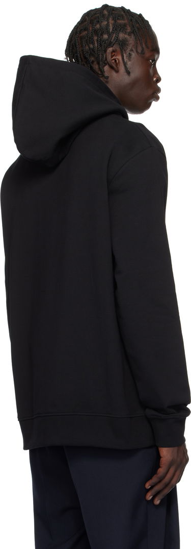 Sweatshirt Balmain Couture Label Black Hoodie Sort | EH1JT047BC91, 2