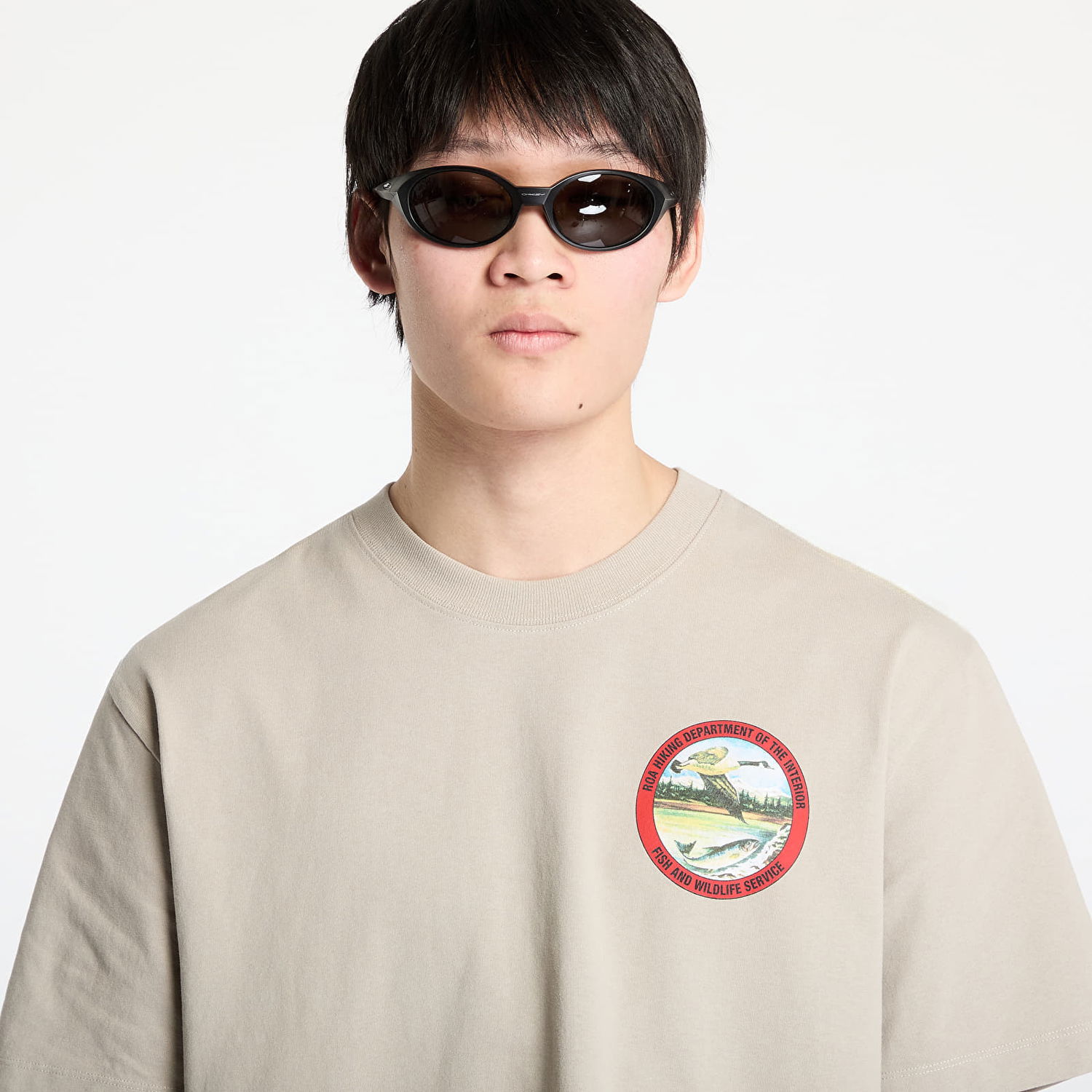 T-shirt ROA ROA Division T-Shirt Beige | RBMW0433JY38 GRY0004, 1
